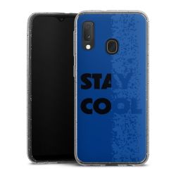 Silikon Glitter Case transparent-silber