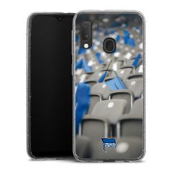 Silikon Glitter Case transparent-silber