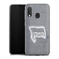 Silikon Glitter Case transparent-silber