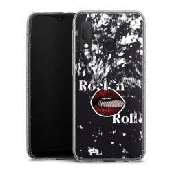 Silikon Glitter Case transparent-silber