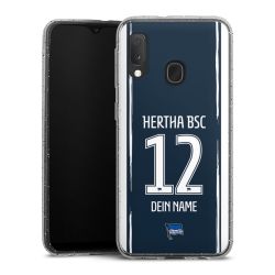 Silikon Glitter Case transparent-silber