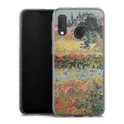 Silikon Glitter Case transparent-silber