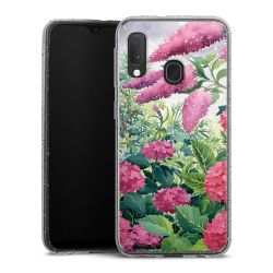 Silikon Glitter Case transparent-silber