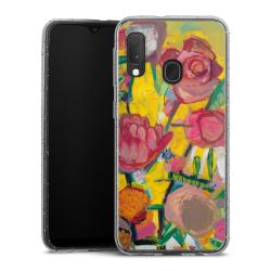 Silikon Glitter Case transparent-silber