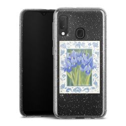 Silikon Glitter Case transparent-silber