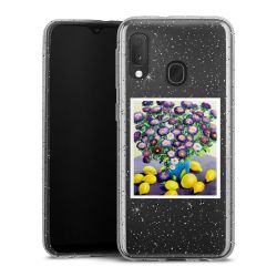 Silikon Glitter Case transparent-silber