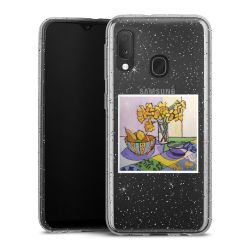 Silikon Glitter Case transparent-silber