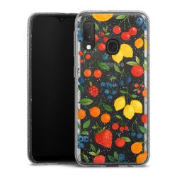 Silikon Glitter Case transparent-silber