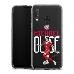 Silikon Glitter Case transparent-silber