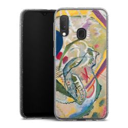 Silikon Glitter Case transparent-silber