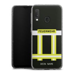 Silikon Glitter Case transparent-silber