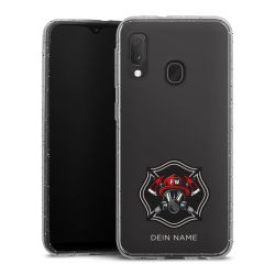 Silikon Glitter Case transparent-silber