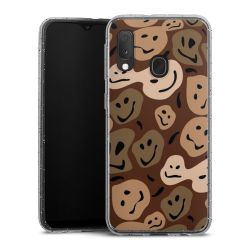 Silikon Glitter Case transparent-silber