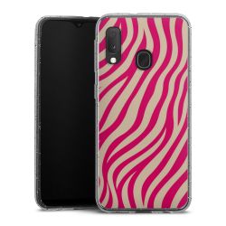 Silikon Glitter Case transparent-silber