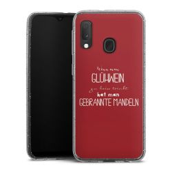 Silikon Glitter Case transparent-silber