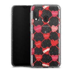 Silikon Glitter Case transparent-silber