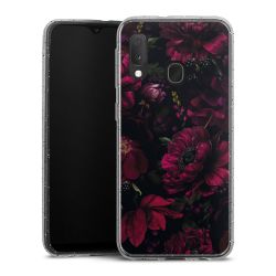 Silikon Glitter Case transparent-silber