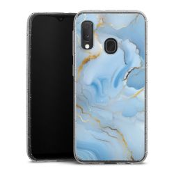 Silikon Glitter Case transparent-silber