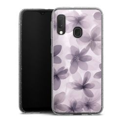 Silikon Glitter Case transparent-silber