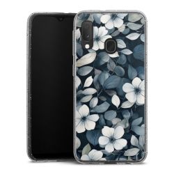 Silikon Glitter Case transparent-silber