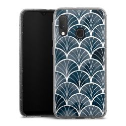 Silikon Glitter Case transparent-silber