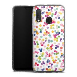 Silikon Glitter Case transparent-silber