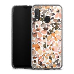 Silikon Glitter Case transparent-silber