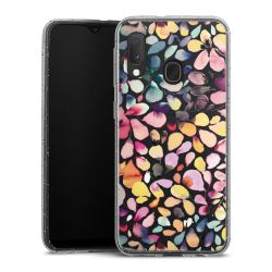 Silikon Glitter Case transparent-silber