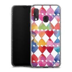 Silikon Glitter Case transparent-silber