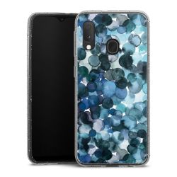 Silikon Glitter Case transparent-silber