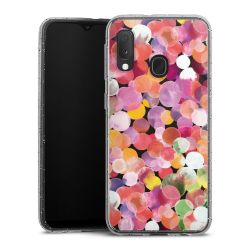 Silikon Glitter Case transparent-silber