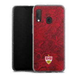 Silikon Glitter Case transparent-silber