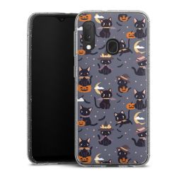 Silikon Glitter Case transparent-silber