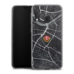 Silikon Glitter Case transparent-silber