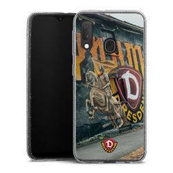 Silikon Glitter Case transparent-silber