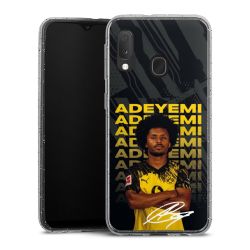 Silikon Glitter Case transparent-silber