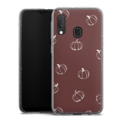 Silikon Glitter Case transparent-silber