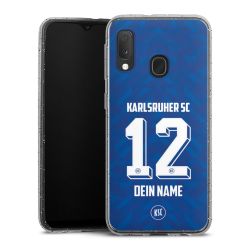 Silikon Glitter Case transparent-silber