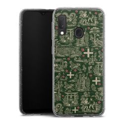 Silikon Glitter Case transparent-silber