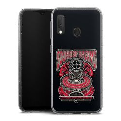 Silikon Glitter Case transparent-silber