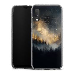 Silikon Glitter Case transparent-silber