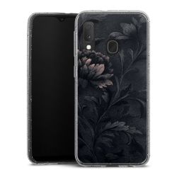 Silikon Glitter Case transparent-silber