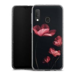 Silikon Glitter Case transparent-silber