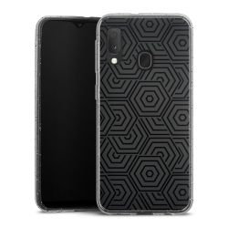 Silikon Glitter Case transparent-silber