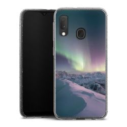 Silikon Glitter Case transparent-silber