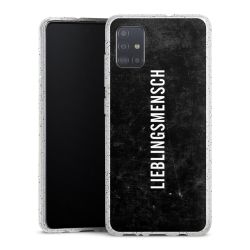 Silikon Glitter Case transparent-silber