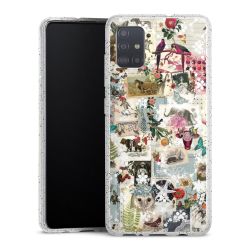 Silicone Glitter Case silver glitter