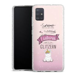 Silikon Glitter Case transparent-silber