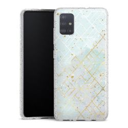 Silikon Glitter Case transparent-silber