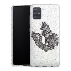 Silicone Glitter Case silver glitter